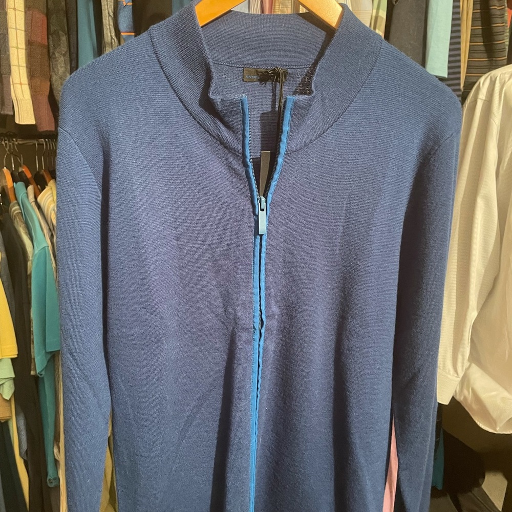 (New) Patrick Assaraf Men's Full-Zip Sweater